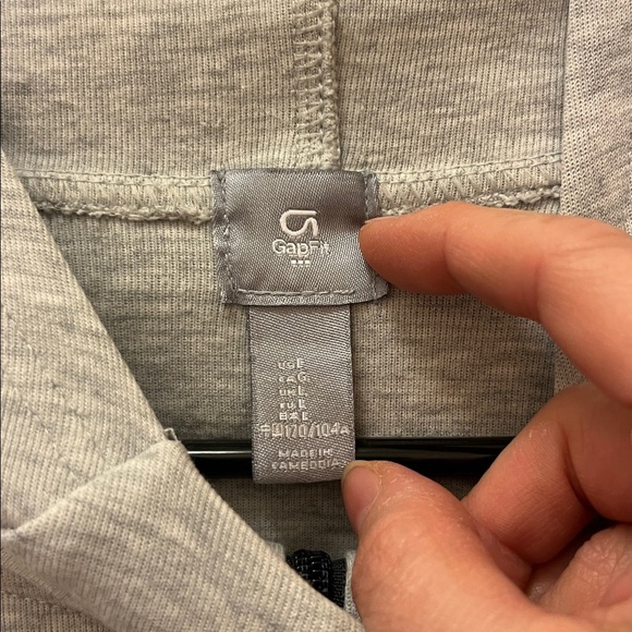 GAP fit Light Gray Zip-Up Hoodie size large - Picture 2 of 9